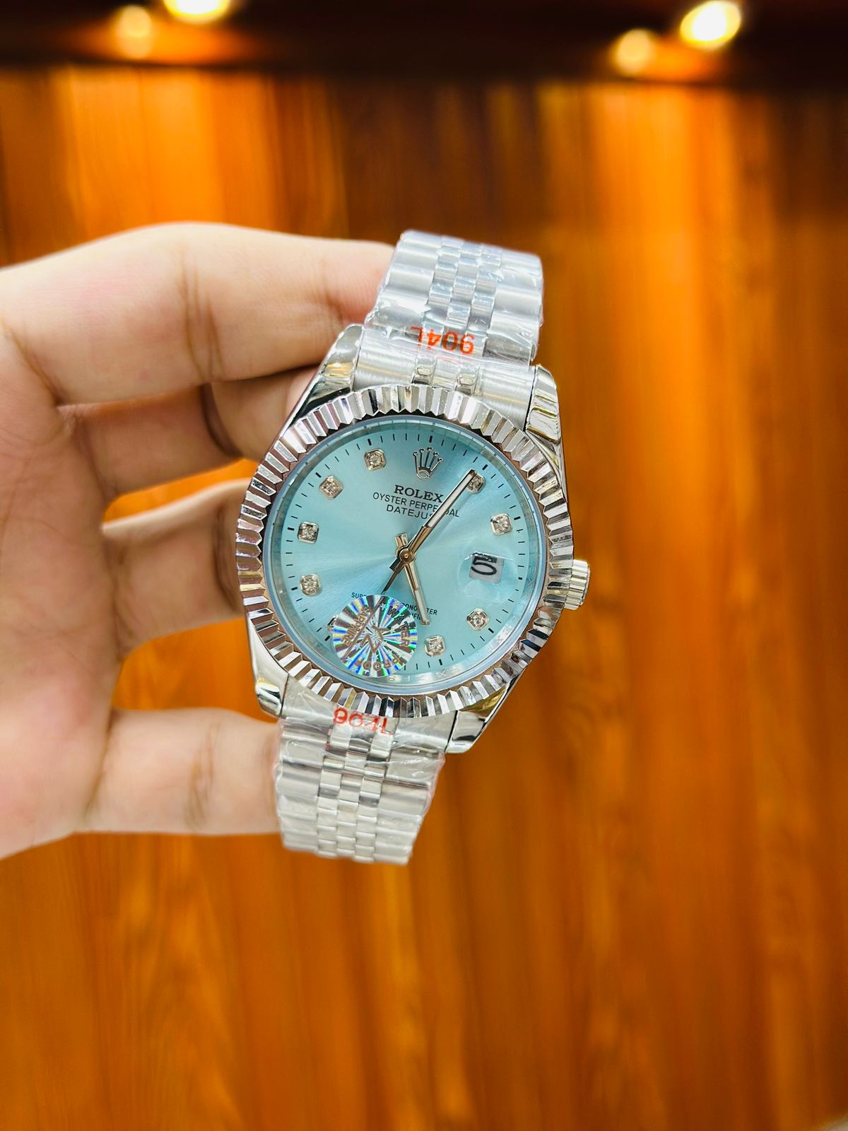 Brand New  Rolex blue Dail silver chain Price